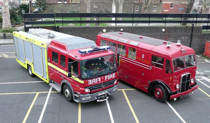 Old and New Rescue Tenders/Units at Chelsea Fire Station