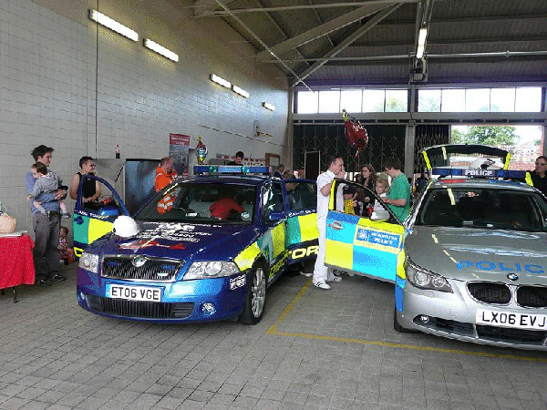 HEMs Rapid response car & A Met Police Traffic Car